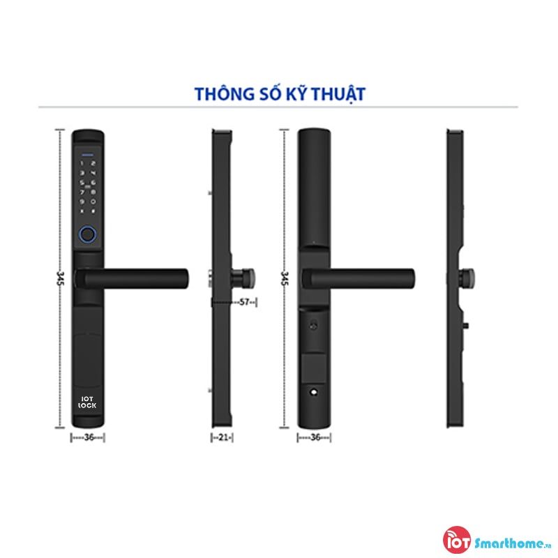 Khóa thông minh IOT LOCK A3100 lắp cửa nhôm