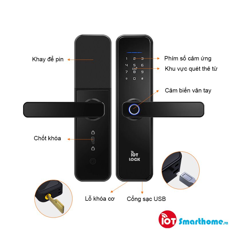 Khóa từ thông minh IOT LOCK R80BG Bluetooth