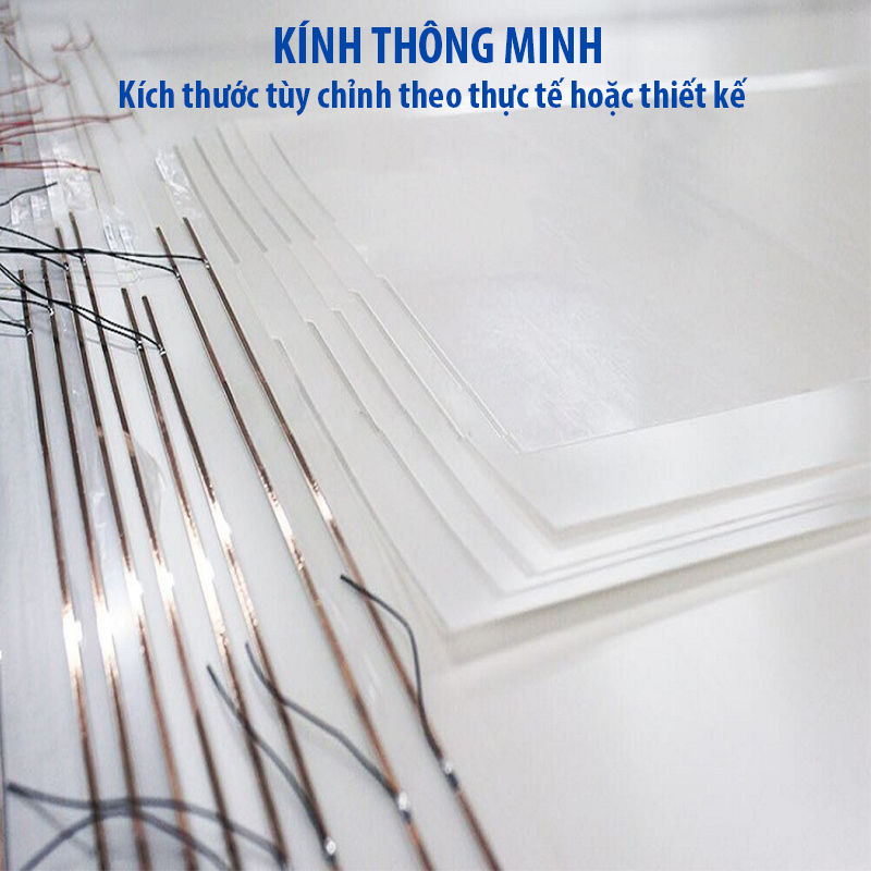 Kính thông minh điều chỉnh sáng trong đến mờ đục - đơn giá 1m² đến 6m²