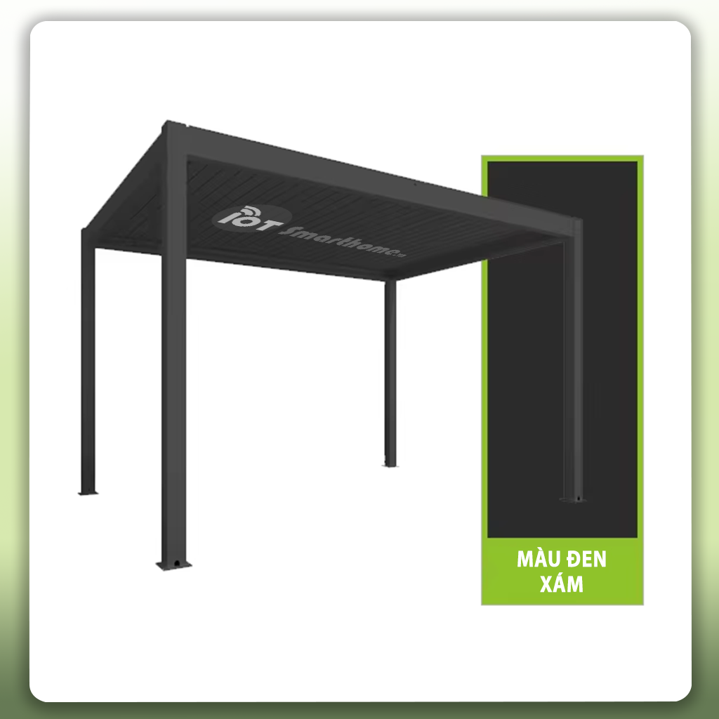 Mái nhôm xếp lật tự động kích thước tùy chỉnh trên 24m2