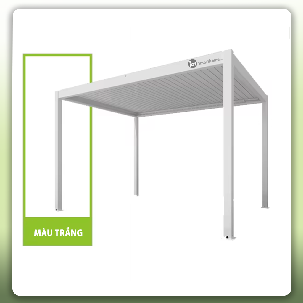 Mái nhôm xếp lật tự động 3x3-4-5-6m