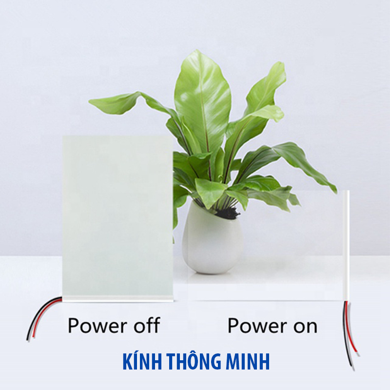 Kính thông minh điều chỉnh sáng trong đến mờ đục - đơn giá 12m² đến 25m²