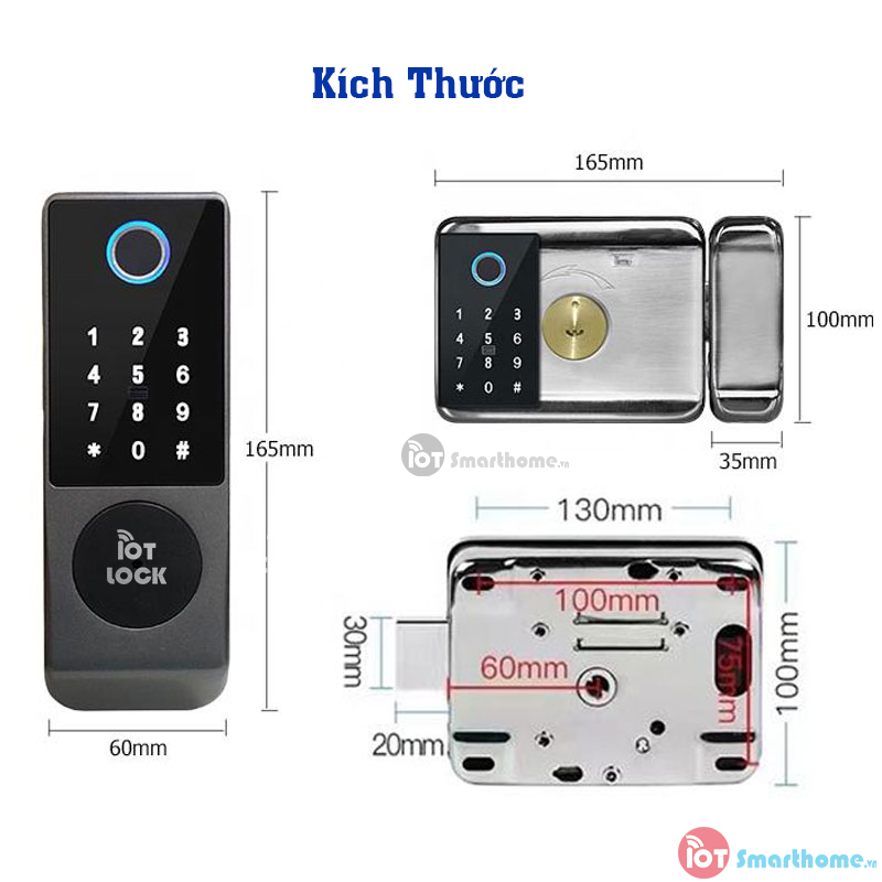 Khóa thông minh IOT LOCK R11DF lắp cho cửa cổng.