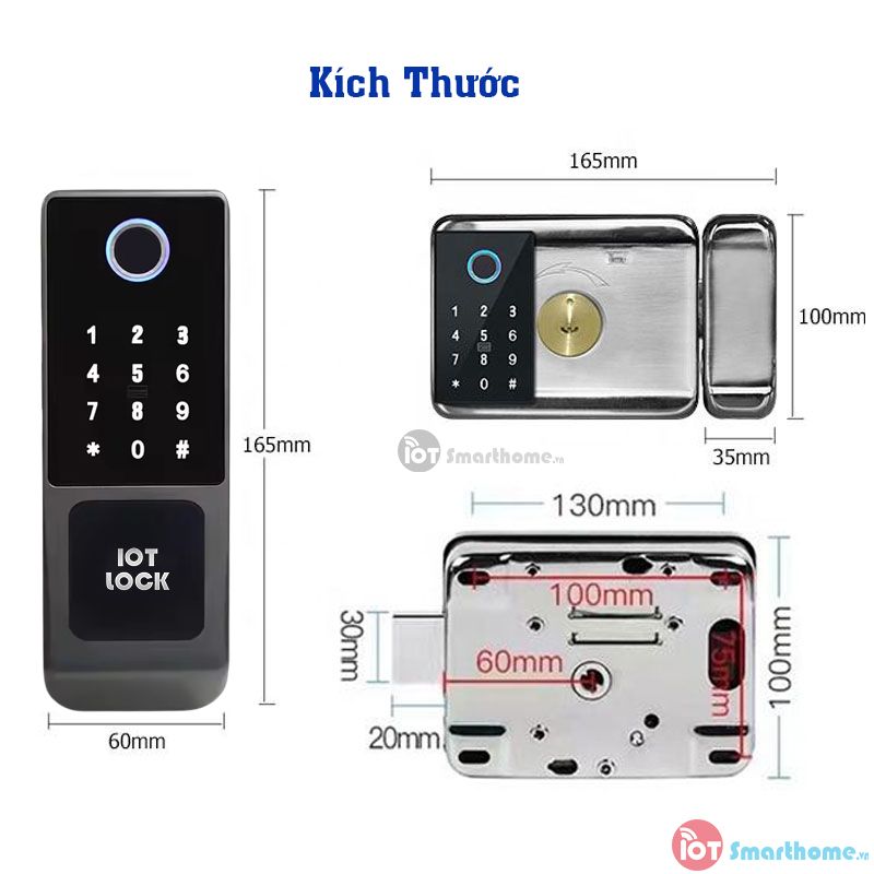 Khóa thông minh IOT LOCK R11DF lắp cho cửa cổng.