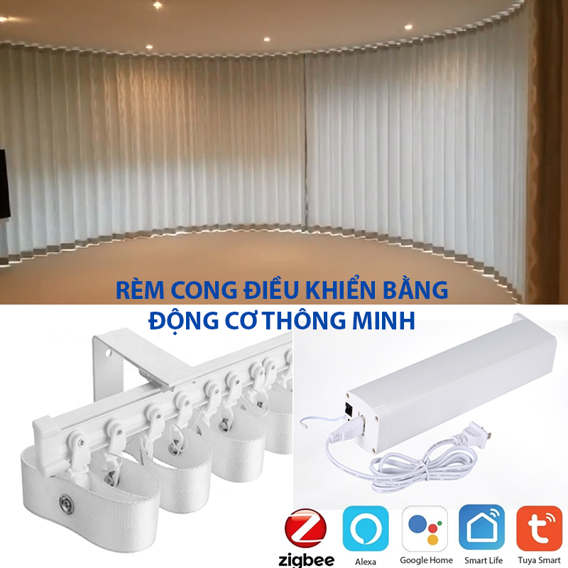 Bộ rèm thông minh cho cửa cong