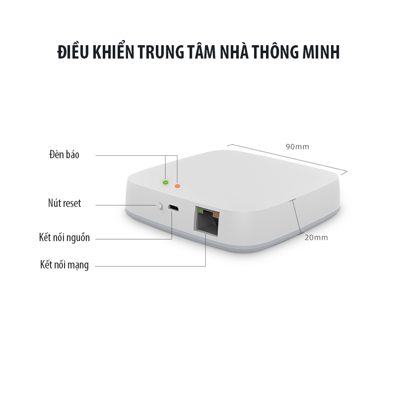 Điều khiển trung tâm kết nối dây mạng - phiên bản Zigbee