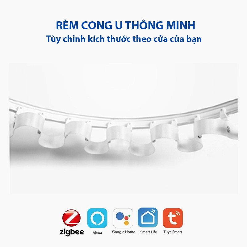 Bộ rèm thông minh cho cửa cong