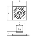 Thoát Sàn TS-066w (Thoát sàn vừa thoát nước vừa thoát máy giặt)