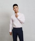  Áo sơ mi nam dài tay trơn Slim fit chống nhăn  TRISTAN460 