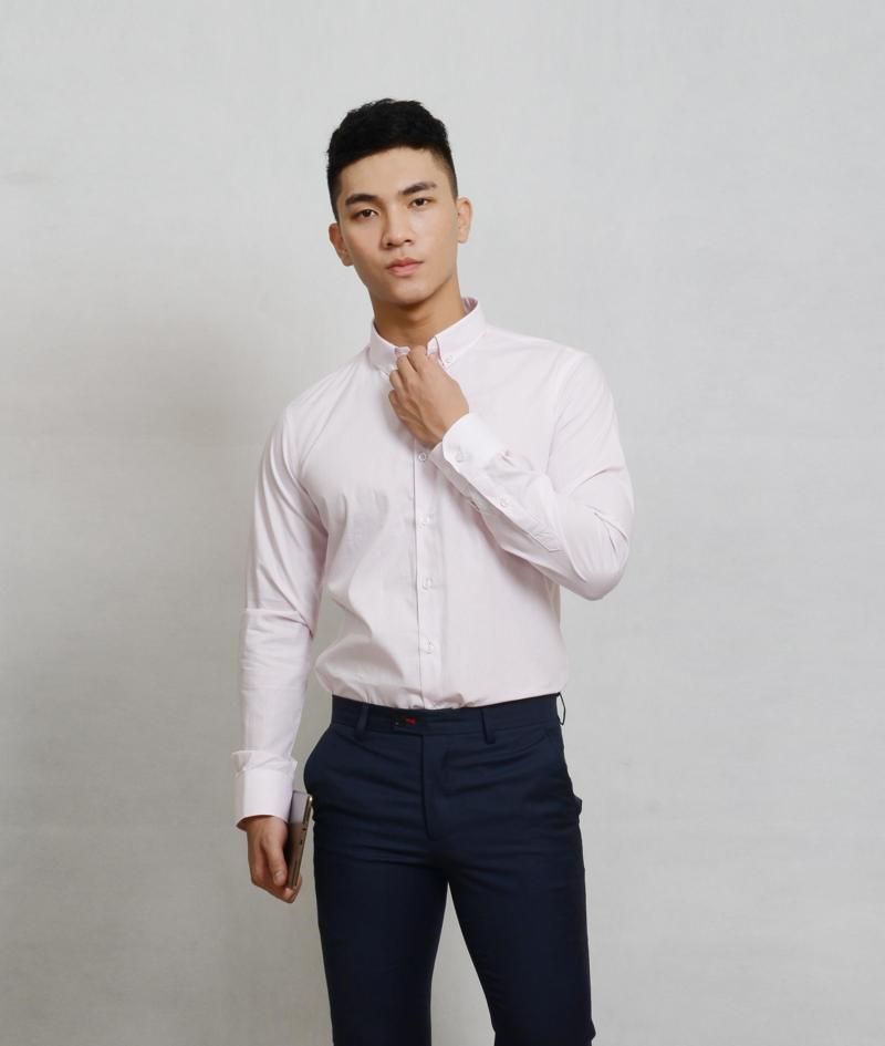 Áo Sơ Mi dáng Slimfit vạt tôm #15 Áo Sơ Mi dáng Slimfit vạt tôm