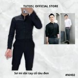  Áo sơ mi nam dài tay cổ tàu TUTO5 ôm phi bóng trơn NH01 