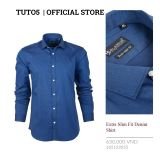  Áo sơ mi nam dài tay xanh Navy trơn TUTO5 Extraslimfit chống nhăn 105122055 