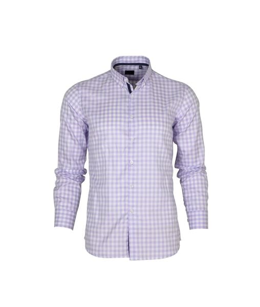  Áo sơ mi nam TRISTAN457 - sơ mi Menswear dài tay kẻ caro Slim fit chống nhăn 