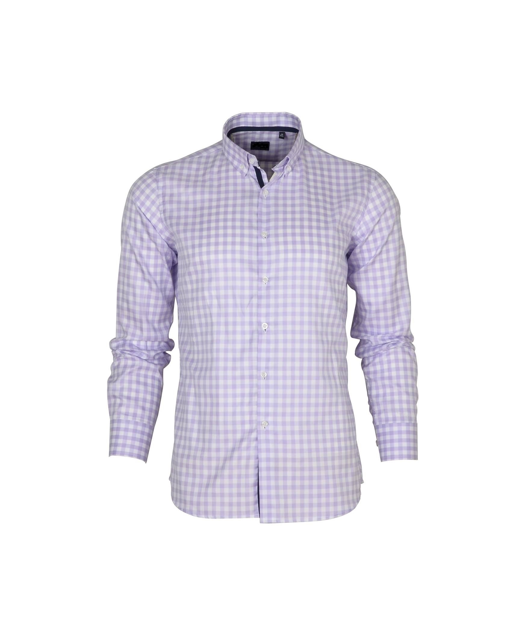  Áo sơ mi nam TRISTAN457 - sơ mi Menswear dài tay kẻ caro Slim fit chống nhăn 