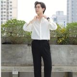  Áo sơ mi trắng nam TUTO5 Menswear SMT04  - sơ mi trơn dài tay nẹp ẩn cotton phong cách, gấp hộp cao cấp( có bigsize) 