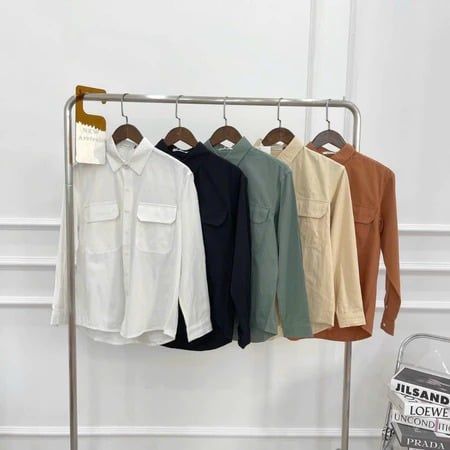  Áo sơ mi nam TUTO5 Menswear SMD03 - sơ mi dài tay phối túi ngực chất đũi Linen thoáng mát, phong cách Hàn Quốc trẻ trung 