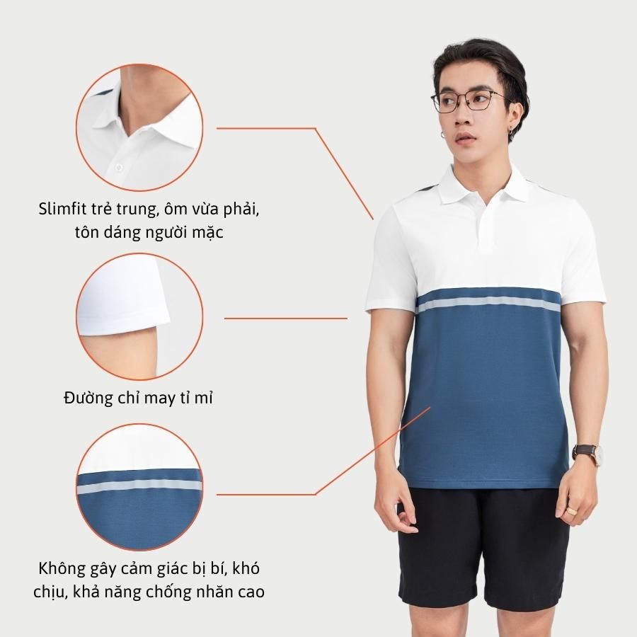  ÁO POLO A02103 SLIMFIT COOLMAX PIQUE 