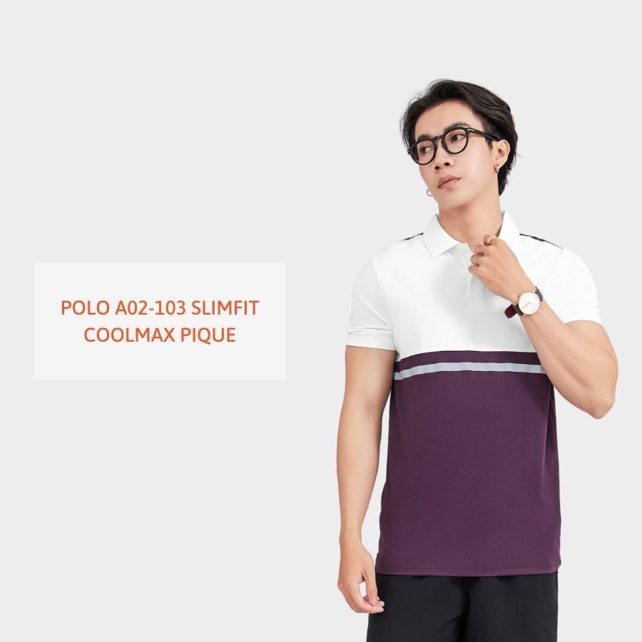  ÁO POLO A02103 SLIMFIT COOLMAX PIQUE 