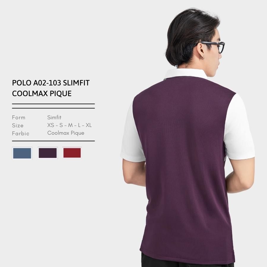  ÁO POLO A02103 SLIMFIT COOLMAX PIQUE 