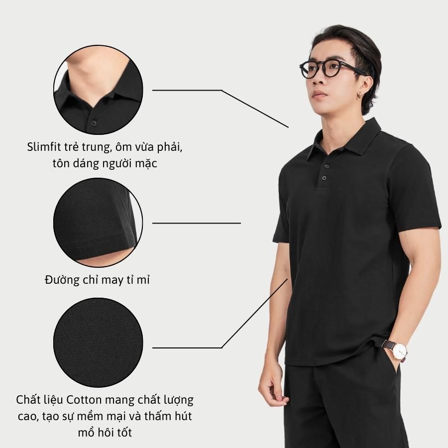  ÁO POLO A02 113 SLIMFIT COTTON US PIQUE 