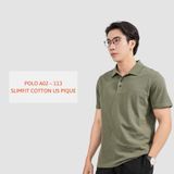  ÁO POLO A02 113 SLIMFIT COTTON US PIQUE 