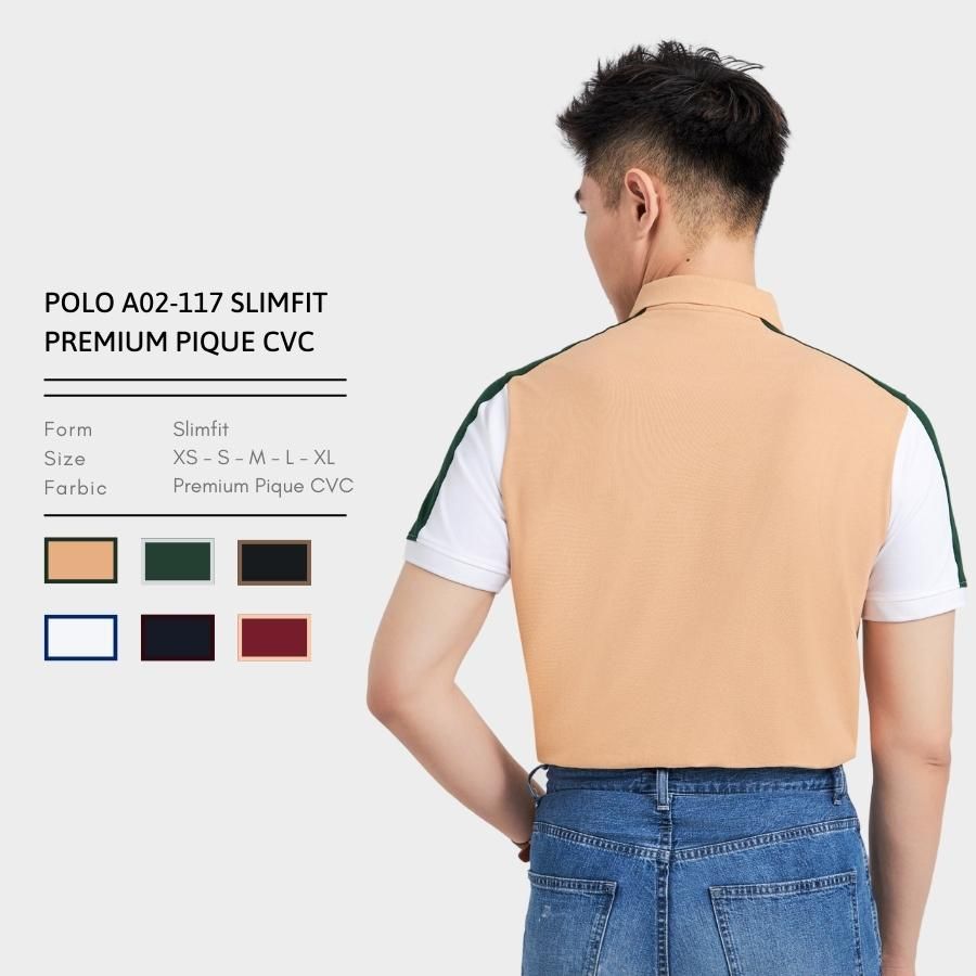  ÁO POLO A02117 SLIMFIT PREMIUM PIQUE CVC 