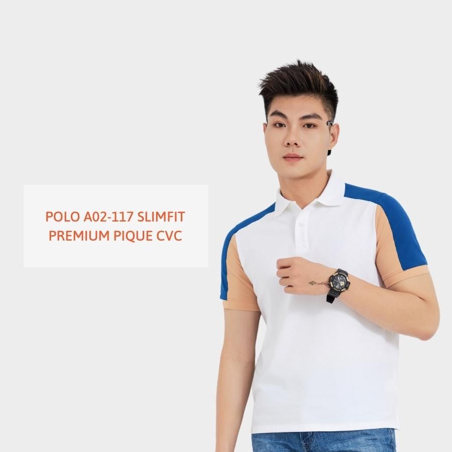  ÁO POLO A02117 SLIMFIT PREMIUM PIQUE CVC 