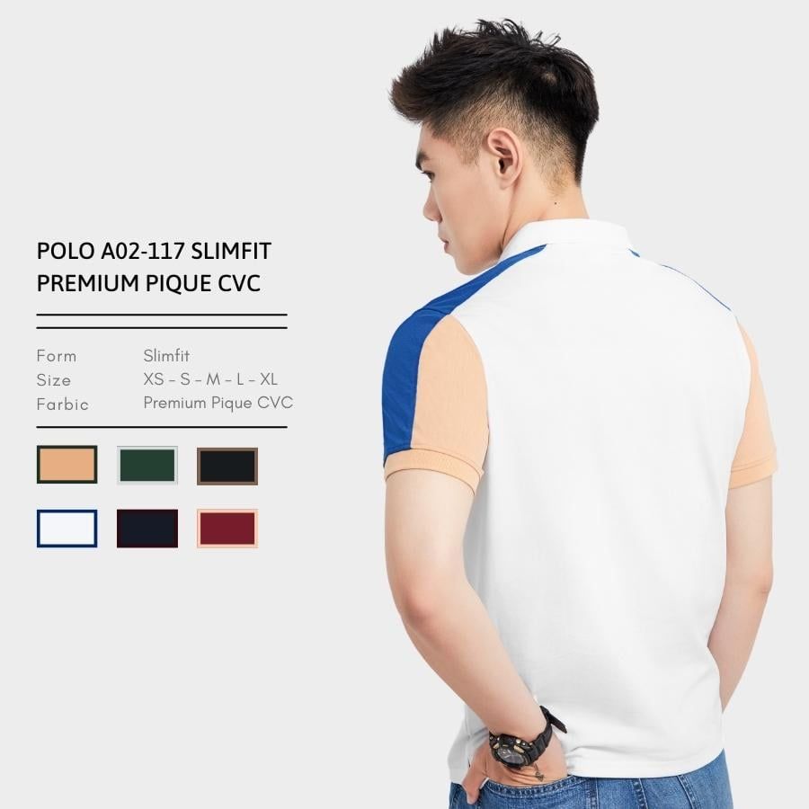  ÁO POLO A02117 SLIMFIT PREMIUM PIQUE CVC 