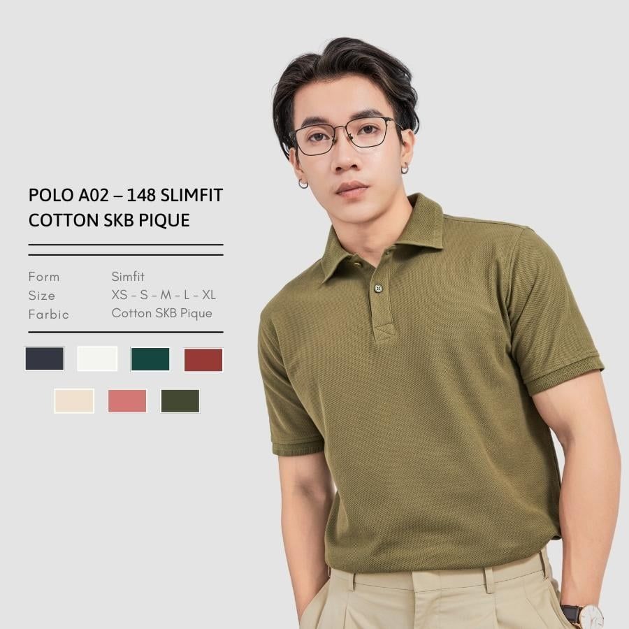  ÁO POLO A02148 REGULAR COTTON SKB PIQUE 