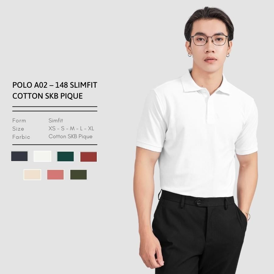  ÁO POLO A02148 REGULAR COTTON SKB PIQUE 