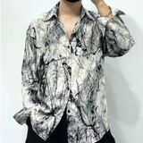  Áo sơ mi nam lụa hàn hoạ tiết TUTO5 Menswear SML01 - loang mềm mịn mát không nhăn, sơ mi cao cấp lịch sự, cá tính 