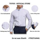  Áo sơ mi nam dài tay kẻ caro Slim fit chống nhăn TRISTAN461 