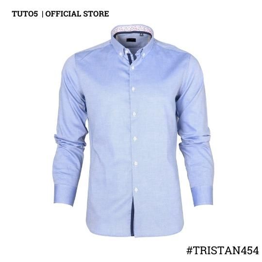  Áo sơ mi nam dài tay trơn Slim fit chống nhăn  TRISTAN454 