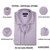  Áo sơ mi nam dài tay trơn Slim fit cufflinks chống nhăn 105123052 
