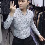  ÁO SƠ MI LỤA NAM TUTO5 MENSWEAR SMT06 - DÀI TAY HOẠT TIẾT CHẤM BI SLIM FIT SHIRT COTTON 100% CHỐNG NHĂN , LỊCH LÃM-TUTO5 