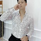  ÁO SƠ MI LỤA NAM TUTO5 MENSWEAR SMT06 - DÀI TAY HOẠT TIẾT CHẤM BI SLIM FIT SHIRT COTTON 100% CHỐNG NHĂN , LỊCH LÃM-TUTO5 