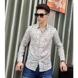  ÁO SƠ MI LỤA NAM TUTO5 MENSWEAR SMT06 - DÀI TAY HOẠT TIẾT CHẤM BI SLIM FIT SHIRT COTTON 100% CHỐNG NHĂN , LỊCH LÃM-TUTO5 