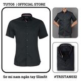  Áo sơ mi nam ngắn tay trơn TUTO5  Slimfit chống nhăn TRISTAN032 