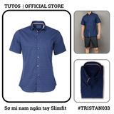  Áo sơ mi nam ngắn tay trơn TUTO5  Slimfit chống nhăn TRISTAN033 