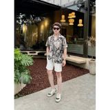  Áo sơ mi nam họa tiết TUTO5 Menswear SML05 - sơ mi ngắn tay curban shirt lụa hàn họa tiết cao cấp, form slimfit mát mẻ 