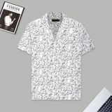  Áo sơ mi nam họa tiết TUTO5 Menswear SML05 - sơ mi ngắn tay curban shirt lụa hàn họa tiết cao cấp, form slimfit mát mẻ 