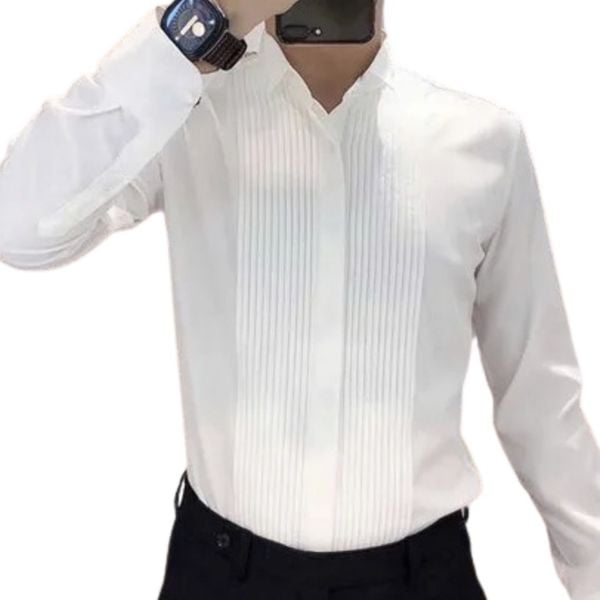  Áo sơ mi trắng nam TUTO5 Menswear SMT02 - sơ mi xếp ly gấp hộp sơ mi công sở ,sơ mi cho chú rể cao cấp ( Có Bigsize) 