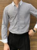  Áo sơ mi nam kẻ sọc TUTO5 Menswear SMK01 - sơ mi nam tay dài button down cotton cao cấp phong cách hàn quốc,thanh lịch 