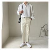  Áo sơ mi trắng nam TUTO5 Menswear SMT04  - sơ mi trơn dài tay nẹp ẩn cotton phong cách, gấp hộp cao cấp( có bigsize) 