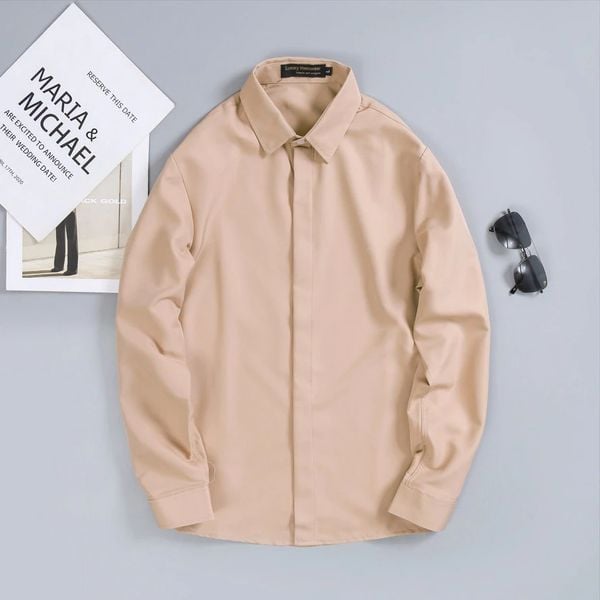  Áo sơ mi trắng nam TUTO5 Menswear SMT04  - sơ mi trơn dài tay nẹp ẩn cotton phong cách, gấp hộp cao cấp( có bigsize) 