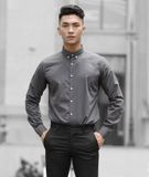  Áo sơ mi nam dài tay kẻ sọc TUTO5  Slimfit chống nhăn TRISTAN446 