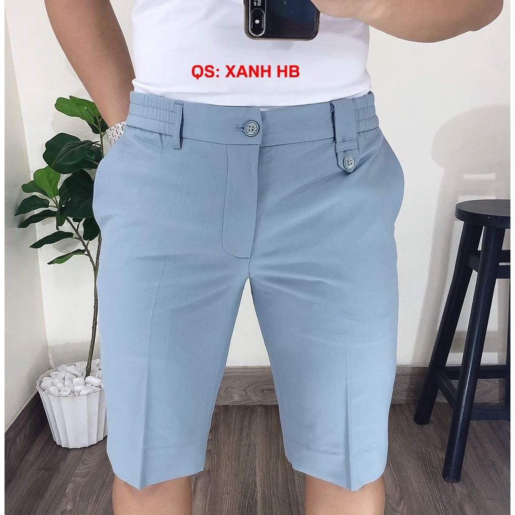  Quần short vải nam QSV01 - quần sooc nam đẹp cao cấp chất cotton Hàn Quốc phối cúc lịch sự, thanh lịch 