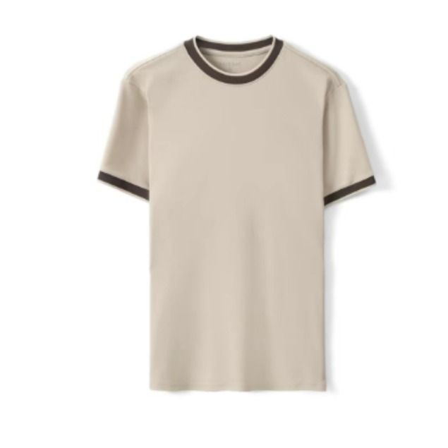  Áo thun nam cổ tròn Deline TUTO5 Menswear AT05 - áo phông phối màu vải cotton Pique dày dặn, mềm mịn, trẻ trung Hàn quốc 