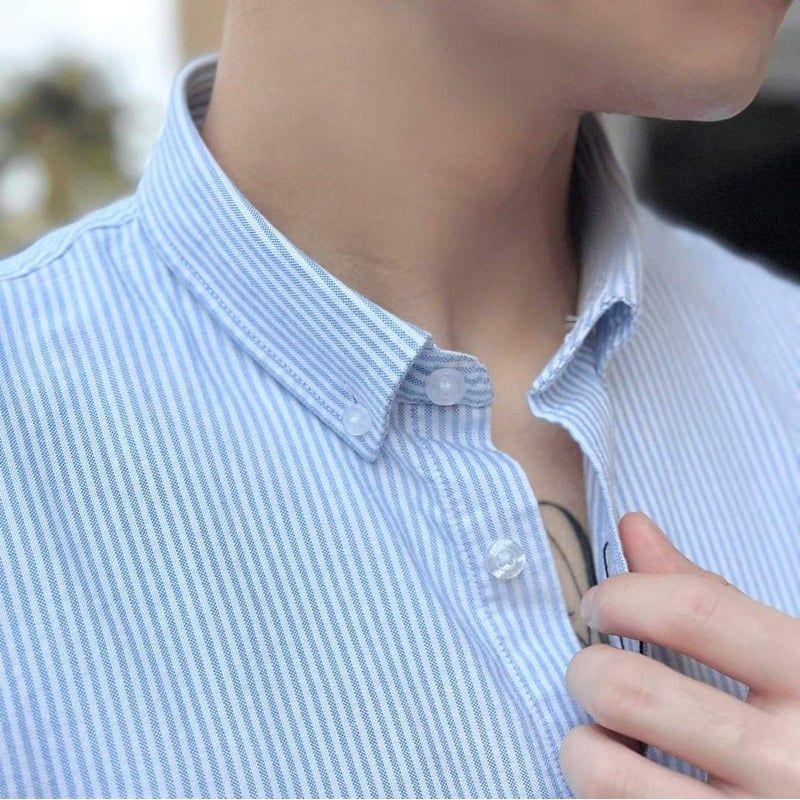  Áo sơ mi nam Oxford kẻ TUTO5 Menswear SMK02 - sơ mi dài tay Button Down cao cấp phong cách Hàn Quốc 