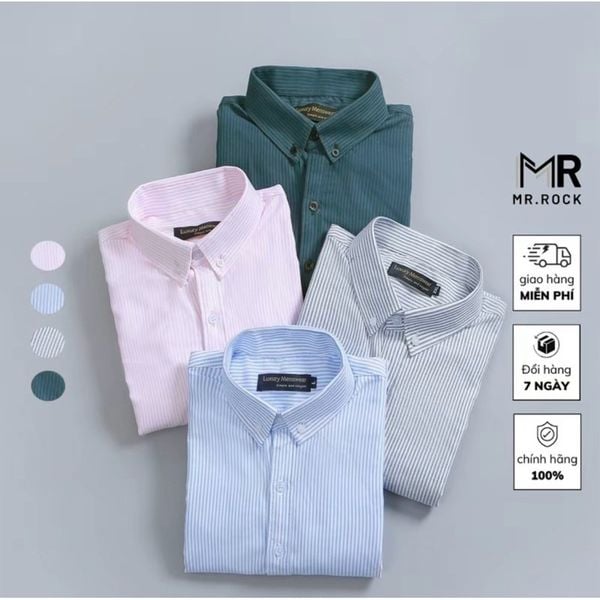  Áo sơ mi nam Oxford kẻ TUTO5 Menswear SMK02 - sơ mi dài tay Button Down cao cấp phong cách Hàn Quốc 